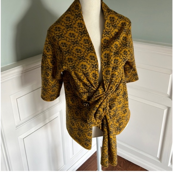 MOTH BY ANTHROPOLOGIE ASYMMETRICAL TIE FRONT CARDIGAN - SZ M - EUC - Picture 1 of 6